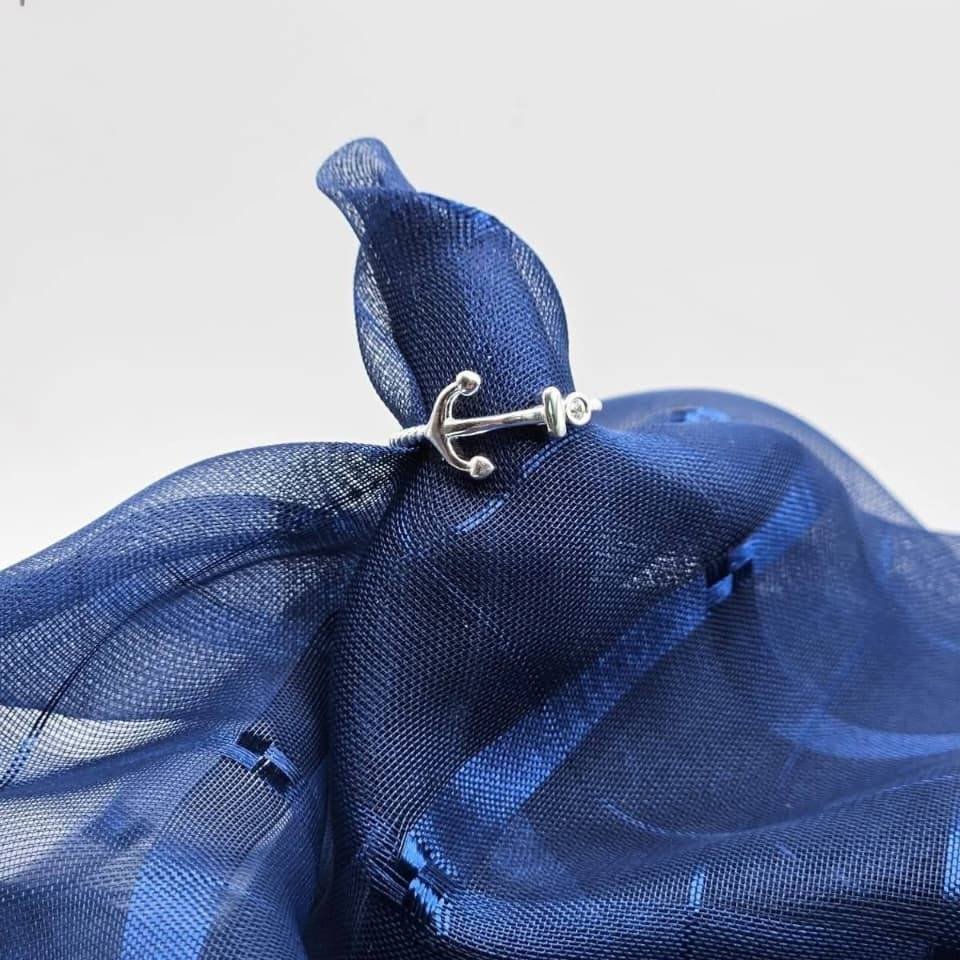 ANILLO DE PLATA DIJE ANCLA
