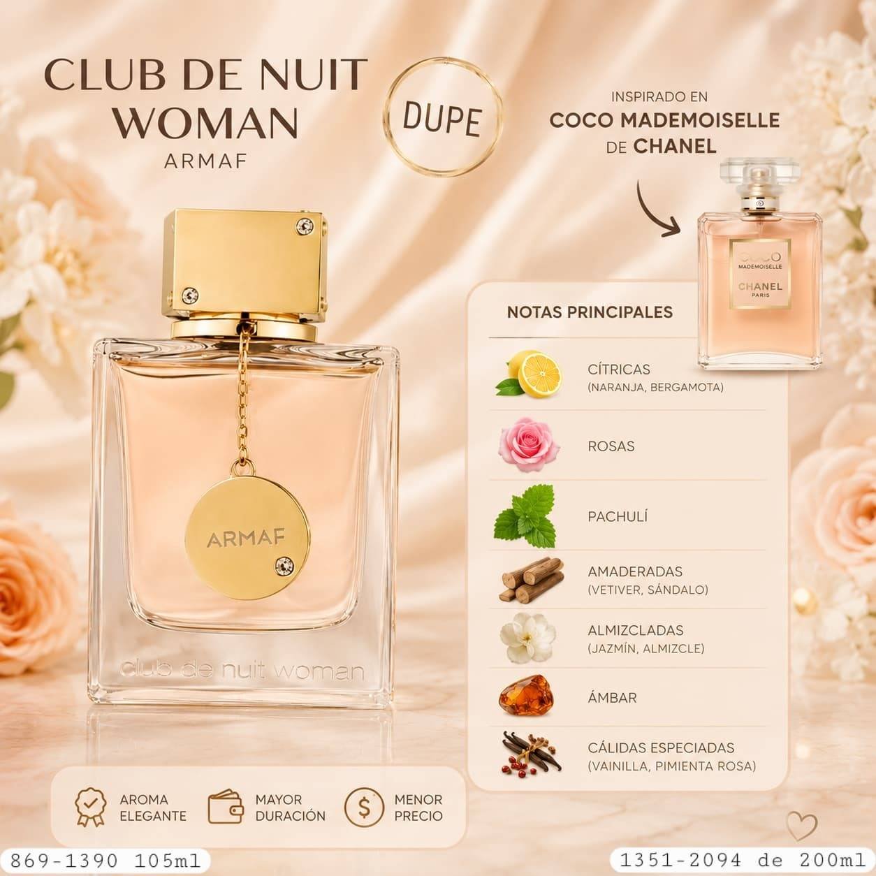WOMEN CLUB DE NUIT PERFUME PARA DAMA